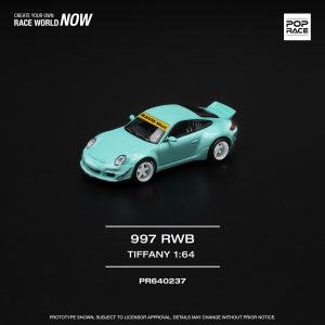 997 RWB Light Blue 1/64 Diecast Model Car by Pop Race