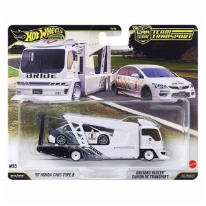 Hot Wheels Premium Team Transport ’07 Honda Civic Type R, Kousoku Hauler Camion  De Transport